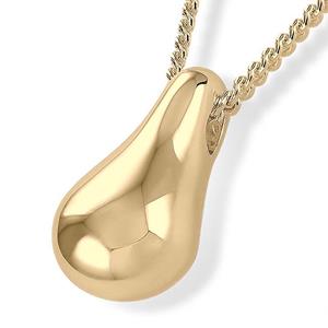 Urnwebshop Gouden Ashanger Traan inclusief Collier