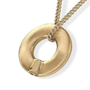 Urnwebshop Gouden Ronde Ring Ashanger inclusief Collier