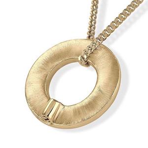 Urnwebshop Gouden Ronde Ring Ashanger inclusief Collier