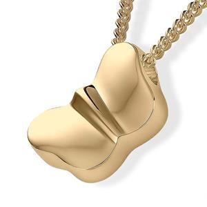 Urnwebshop Gouden Ashanger Vlinder inclusief Collier