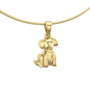 Urnwebshop Gouden Ashanger Hondje