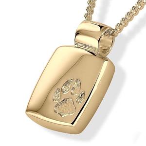Urnwebshop Gouden Asmedaillon met Pootafdruk