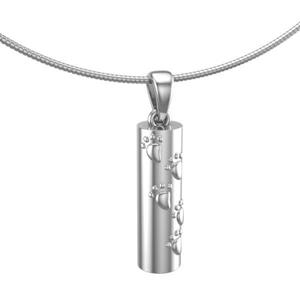 Urnwebshop Ashanger Rond Buisje met Pootjes Zilver