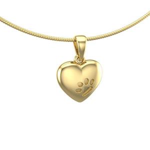 Urnwebshop Ashanger Hartje met Pootafdruk Goud