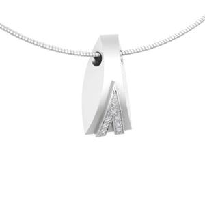 Urnwebshop Witgouden Assieraad Fantasy, met 8 Diamantjes