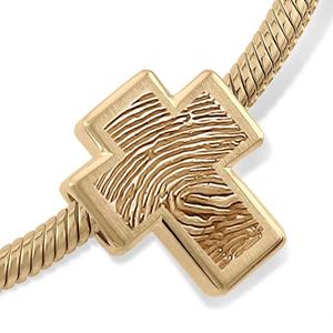 Urnwebshop Gouden Vingerafdruk Memorial Asbead Kruis