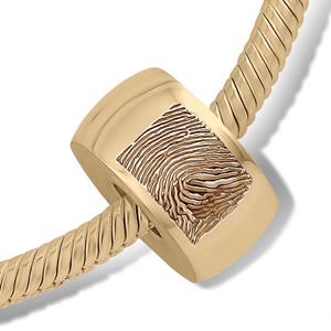Urnwebshop Gouden Vingerafdruk Memorial Asbead 2 Bol Rond 
