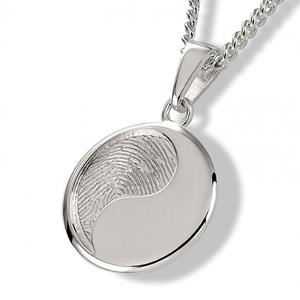 Urnwebshop Yin Yang Vingerafdruk Sieraad Zilver