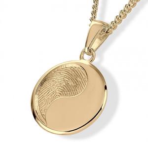 Urnwebshop Yin Yang Vingerafdruk Sieraad Goud
