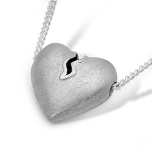 Urnwebshop IJsmat Zilveren Ashanger Gebroken Hart