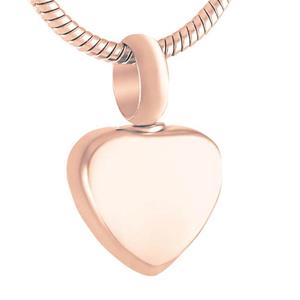 Urnwebshop RVS Ashanger Hartje Rozegoud, inclusief Collier