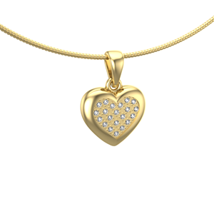 Urnwebshop Ashanger Hart Bicolor Goud, 21 Edelsteentjes