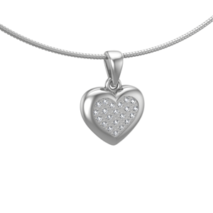 Urnwebshop Ashanger Hart met Zirkonia Zilver met 21 Zirkonia