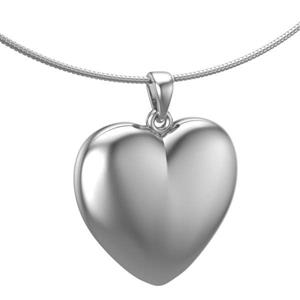 Urnwebshop Ashanger Groot Hart Zilver