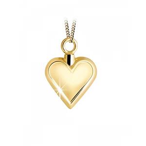 Urnwebshop Gouden Ashanger Mini Hartje met Glansrand