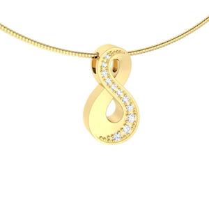 Urnwebshop Bicolor Gouden Ashanger Infinity, met 11 Edelsteentjes
