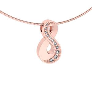 Urnwebshop Rozegouden Ashanger Infinity, met 11 Edelsteentjes
