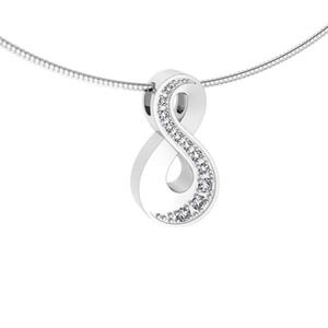 Urnwebshop Zilveren Ashanger Infinity met 11 Zirkonia