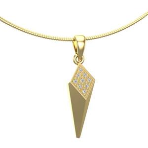 Urnwebshop Bicolor Gouden Ashanger Pegel met 9 Diamantjes