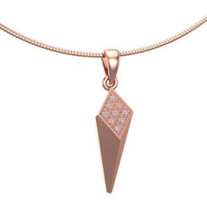 Urnwebshop Rozegouden Ashanger Pegel met 9 Diamantjes