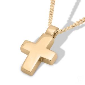 Urnwebshop Gouden Gedenksieraad Kruis Goud