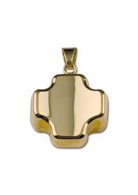 Urnwebshop Gouden Vierkante Ashanger Kruis