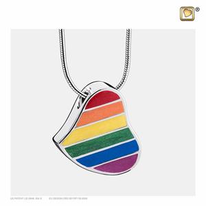 Urnwebshop Ashanger Pride Regenbooghart, inclusief Design Slangencollier