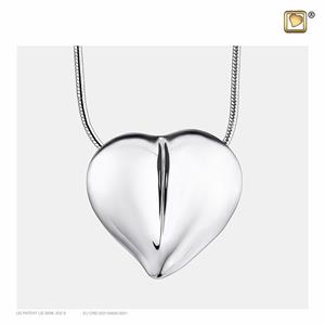 Urnwebshop Ashanger LoveHearts Hart Zilver, inclusief Design Slangencollier