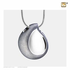 Urnwebshop Ashanger Teardrop Bicolor Zilver, inclusief Design Slangencollier