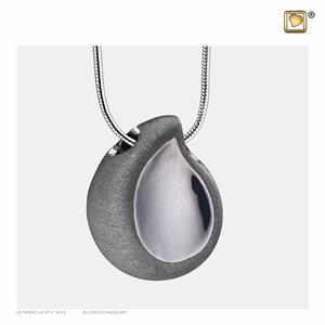 Urnwebshop Ashanger Teardrop Bicolor Rookzilver, inclusief Design Slangencollier