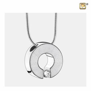 Urnwebshop Ashanger Omega Bicolor Zilver Zirkonia, inclusief Design Slangencollier