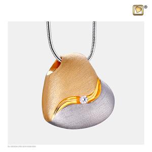 Urnwebshop Ashanger HeartFelt Verguld Zilver Zirkonia, inclusief Design Slangencollier