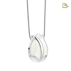 Urnwebshop Ashanger Tulp Wit, inclusief Design Slangencollier
