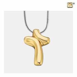Urnwebshop Ashanger Verguld Zilver Design Kruis, inclusief Slangencollier