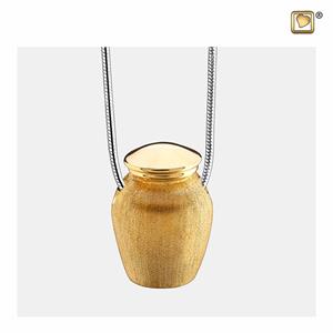 Urnwebshop Ashanger Verguld Zilver Klassiek Urntje, inclusief Slangencollier
