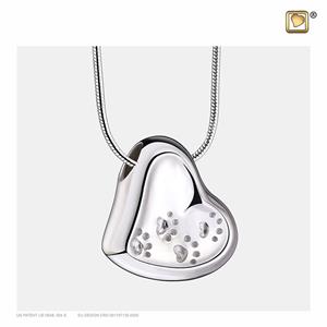 Urnwebshop Ashanger Hart Bicolor DierenPootjes, inclusief Design Slangencollier