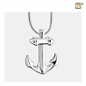 Urnwebshop Ashanger Anker Bicolor Zilver, inclusief Design Slangencollier