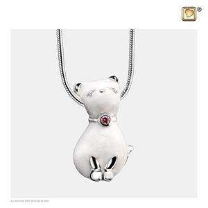 Urnwebshop Ashanger PrincessCat Parelwit, inclusief Design Slangencollier