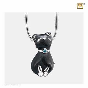 Urnwebshop Ashanger PrincessCat Zwart, inclusief Design Slangencollier