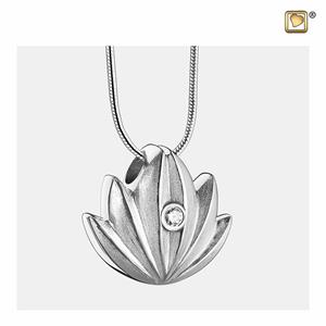 Urnwebshop Matzilveren Ashanger Lotus Zirkonia, met Design Slangencollier