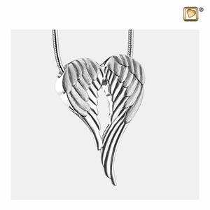 Urnwebshop Ashanger Angelwings Bicolor Zilver, inclusief Design Slangencollier