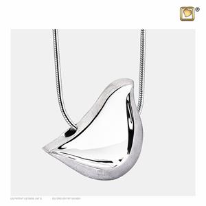 Urnwebshop Ashanger Love Bird Bicolor Zilver, inclusief Design Slangencollier