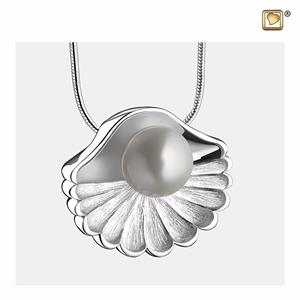 Urnwebshop Matzilveren Ashanger Schelp met Parel, inclusief Slangencollier