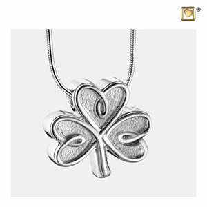 Urnwebshop Ashanger Keltische Klaver Bicolor Zilver, inclusief Design Slangencollier