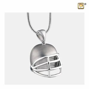 Urnwebshop Ashanger Football Helm Bicolor Zilver, inclusief Design Slangencollier