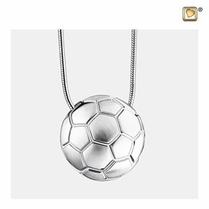 Urnwebshop Ashanger Voetbal Bicolor Zilver, inclusief Design Slangencollier