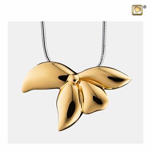 Urnwebshop Verguld Zilveren Ashanger Orchidee, met Design Slangencollier