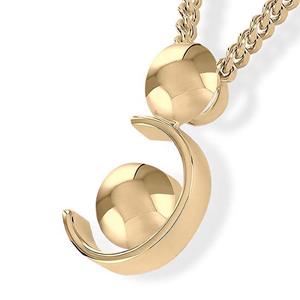 Urnwebshop Gouden Ashanger Moeder en Kind  inclusief Collier