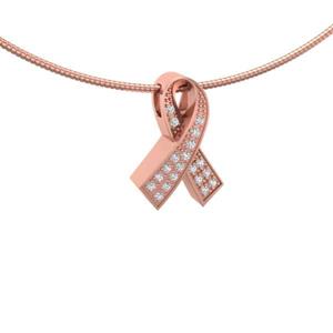 Urnwebshop Rozegouden Assieraad Ribbon met 20 Diamantjes