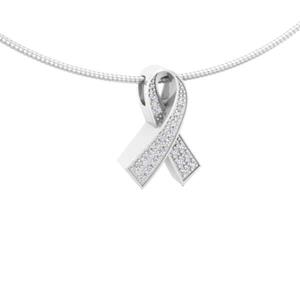 Urnwebshop Witgouden Assieraad Ribbon met 20 Diamantjes